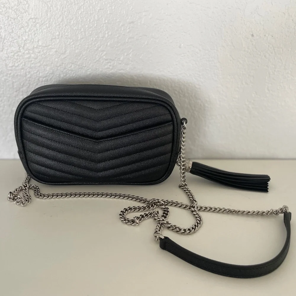 Saint Laurent mini Lou black with silver hardware - Picture 12 of 16